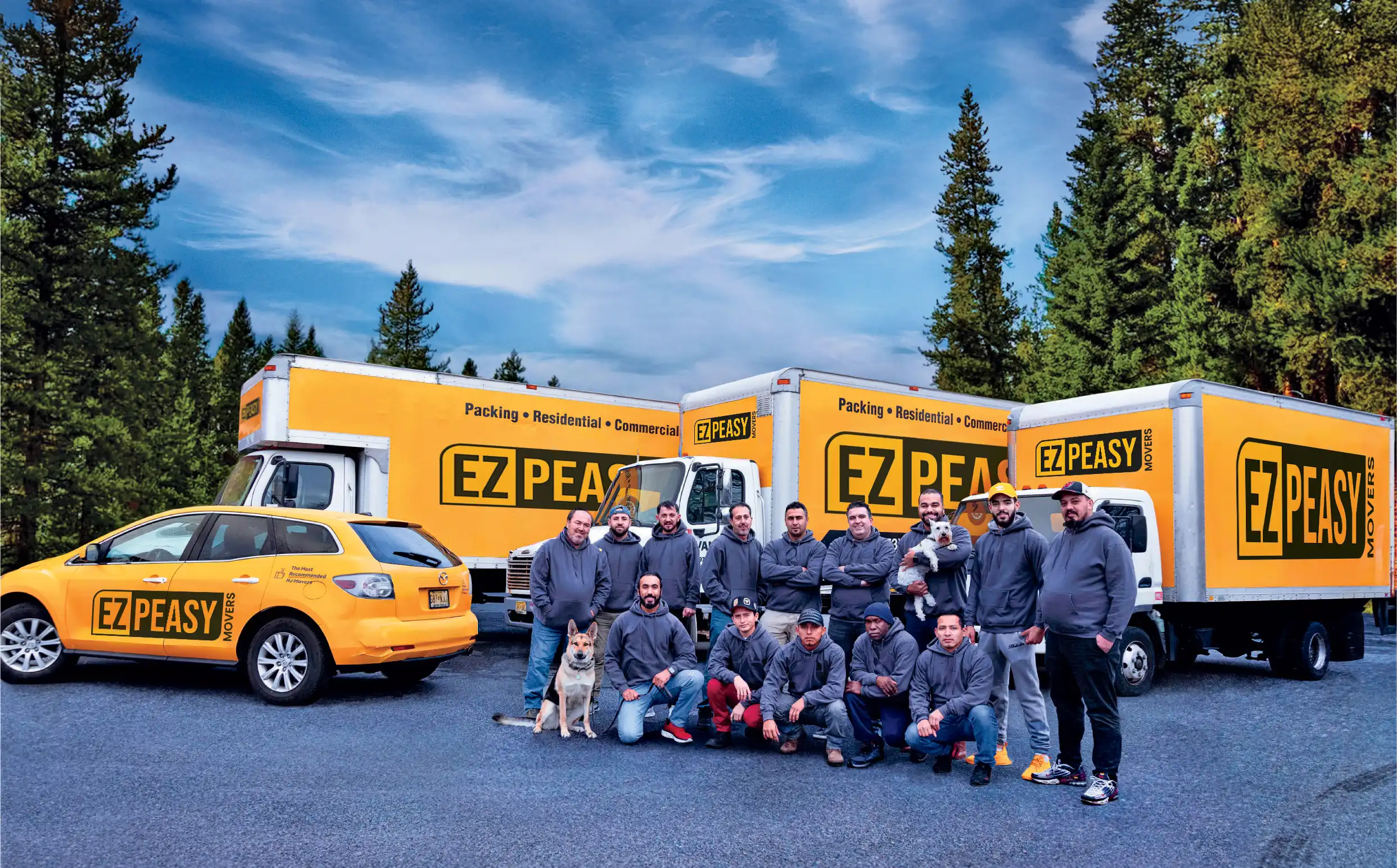 Ez Peasy Movers professional team and trucks